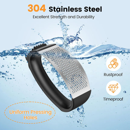 Garlic Press,Stainless Steel Garlic Mincer Crusher,Easy to Use and Clean,Ergonomic Handle,Easy Kitchen Gadget for Effortless Smashing,Kitchen Essentials,Home and Kitchen Utensils Accessories,Cooking.
