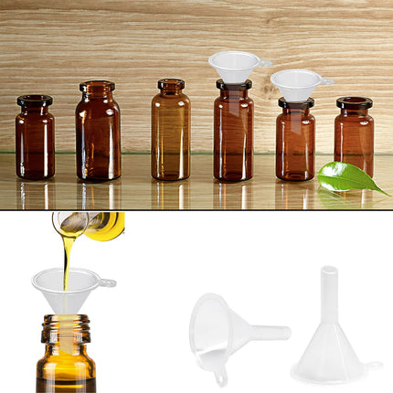 30 Pcs Small Mini Clear Plastic Funnels for Lab Bottles, Essential Oils, Perfumes, Spices, Sand Art, Powder.