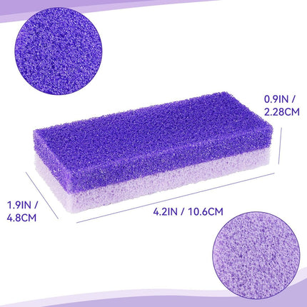 4 Pcs Foot Pumice Stone and Scrubber for Feet and Heels Callus and Dead Skins (Purple).