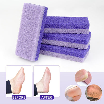 4 Pcs Foot Pumice Stone and Scrubber for Feet and Heels Callus and Dead Skins (Purple).