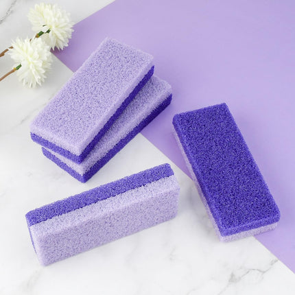 4 Pcs Foot Pumice Stone and Scrubber for Feet and Heels Callus and Dead Skins (Purple).