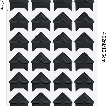 12 Sheets 288 Count Self-Adhesive Photo Corners Stickers, Acid Free Photo Mounting Corners for Scrapbooks, Memory Books, DIY Picture Album, Journal (Black).