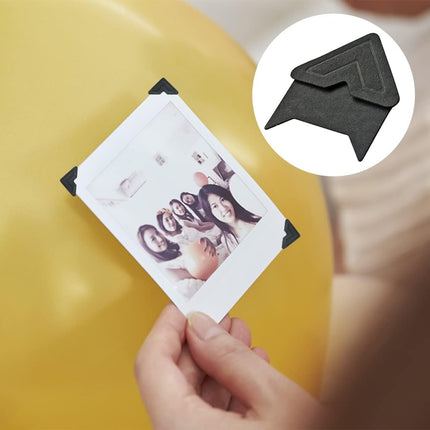 12 Sheets 288 Count Self-Adhesive Photo Corners Stickers, Acid Free Photo Mounting Corners for Scrapbooks, Memory Books, DIY Picture Album, Journal (Black).