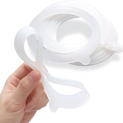 8 Pieces Silicone Jar Replacement Gasket, 3.75 Inch Sealing Rings for Glass Clip Top Jars, Leak-Proof Canning Silicone Fitting Seals(White).