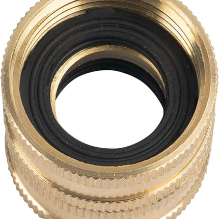 Garden Hose Adapter, 3/4 Inch Solid Brass Hose Connectors, 2 Pack Hose Connector with 2 Extra Washers (Female to Female).