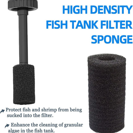 6pcs Pre-Filter Sponge, Pre Filter Foam Sponge Roll for Aquarium Fish Tank (6 x 3.5cm /2.4x1.4 inch).