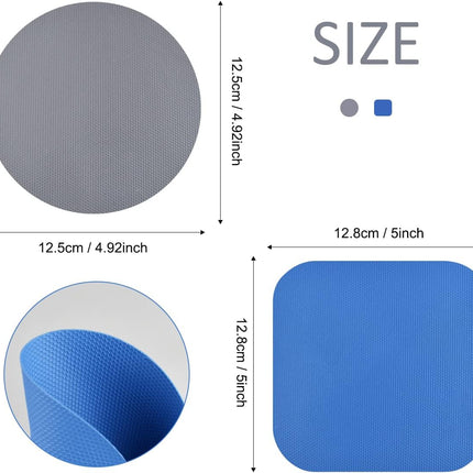 8 Pcs Reusable Jar Opener Gripper Pads Rubber Jar Opener Gripper Pads Multi-function Jar Opener for Elderly People with Arthritis and Weak hands (Blue, Gray).