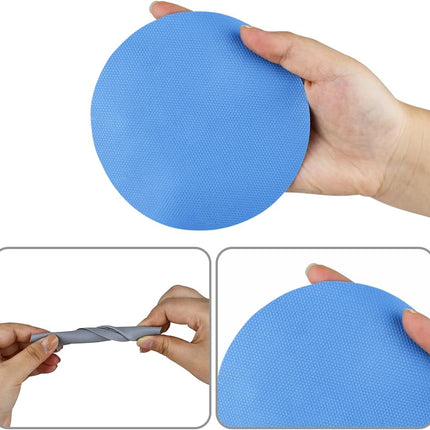 8 Pcs Reusable Jar Opener Gripper Pads Rubber Jar Opener Gripper Pads Multi-function Jar Opener for Elderly People with Arthritis and Weak hands (Blue, Gray).