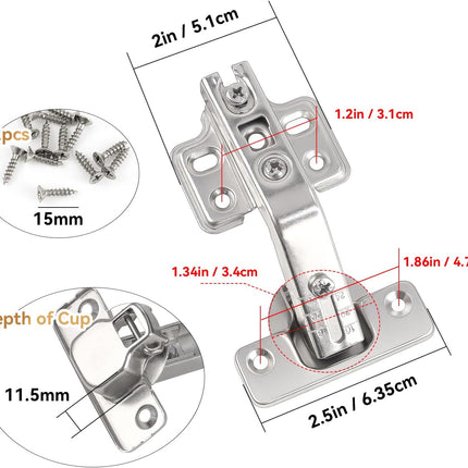 135 Degree Lazy Susan Hinge Full Overlay Concealed Corner Cabinet Hinge for Cabinet, Cupboard, Folded Door, Corner Kitchen Cabinet Replacement Hardware (1 Pair, 2 PCS).