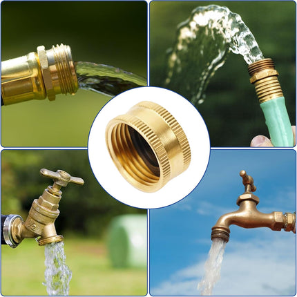 Brass Garden Hose End Caps, 2 Pack 3/4" Female End Cap, Garden Hose End Caps with 2 Washers.