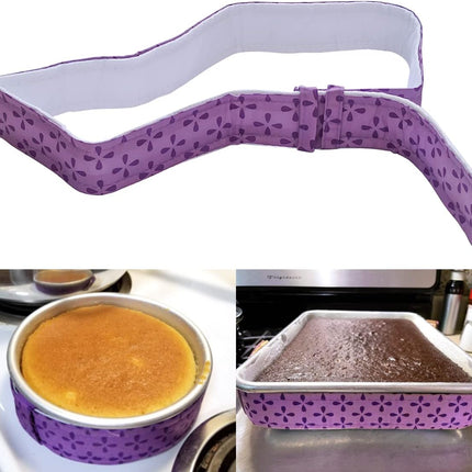 2 Piece Bake Even Cake Strips, Cake Pan Dampen Strips, Cake Pan Strips for Evenly Baked Cakes.