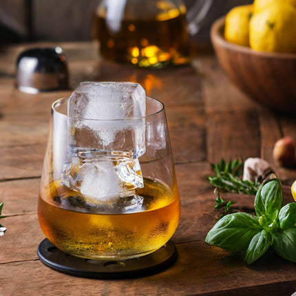 Large Ice Cube Tray with Lids, Big Square Silicone Freezer Mold, 2inch Huge Cubed Ice Maker for Whiskey, Cocktail, Freezing Broth, Rice, Leftovers and More (1-Pack 6 Cavities).