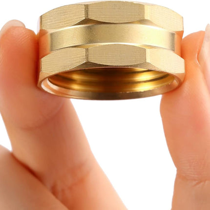 2 Pack Garden Hose End Caps with Washers, Brass Spigot Cap, 3/4" Female End Cap.