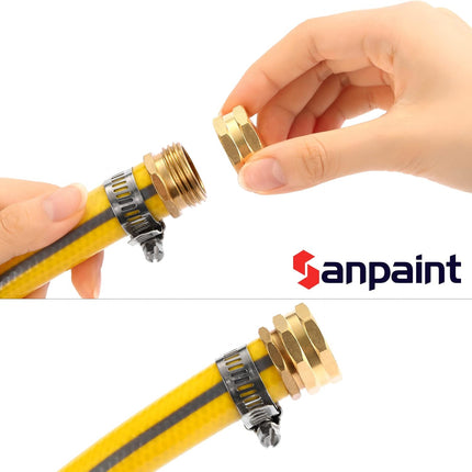 2 Pack Garden Hose End Caps with Washers, Brass Spigot Cap, 3/4" Female End Cap.