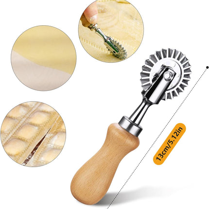 Pastry Wheel Cutter - Pasta Cutter Wheel - Ravioli Crimper Cutter Wheel for Home and Kitchen Use, 1.3inch.