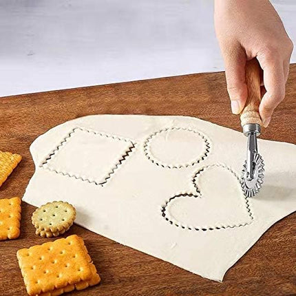 Pastry Wheel Cutter - Pasta Cutter Wheel - Ravioli Crimper Cutter Wheel for Home and Kitchen Use, 1.3inch.