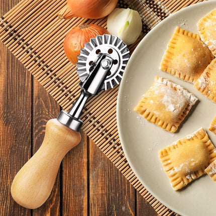 Pastry Wheel Cutter - Pasta Cutter Wheel - Ravioli Crimper Cutter Wheel for Home and Kitchen Use, 1.3inch.