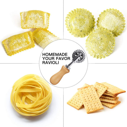 Pastry Wheel Cutter - Pasta Cutter Wheel - Ravioli Crimper Cutter Wheel for Home and Kitchen Use, 1.3inch.