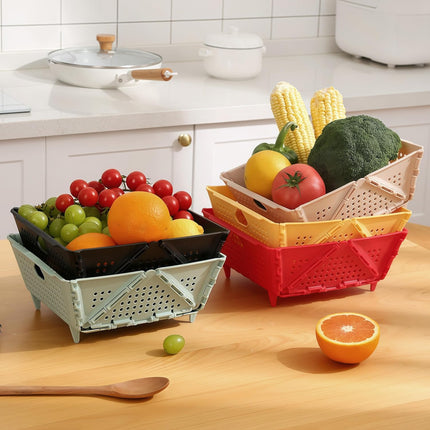 Plastic Colander Basket, Multi-Purpose Drainage & Storage Bin for Kitchen, Candy, Cookies, Holiday Snacks and Gift Items, Ventilated Organizer Tray for Home & Christmas Decorations Storage.