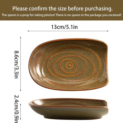 Ceremic Spoon Rest for Stove Top, Spoon Holder for Kitchen Counter, Coffee Spoon Rest, Cooking Utensil Rest for Ladles, Kitchen Decor, Housewarming Gifts, 1 pack (brown).