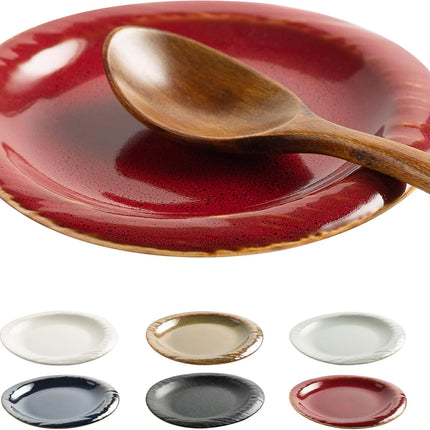 Ceremic Spoon Rest for Kitchen Counter, Spoon Holder for Stove Top, Coffee Spoon Rest, Cooking Utensil Rest for Ladles, Spatula, Spoons or Tongs, Kitchen Decor, Housewarming Gifts, 1 pack (red).