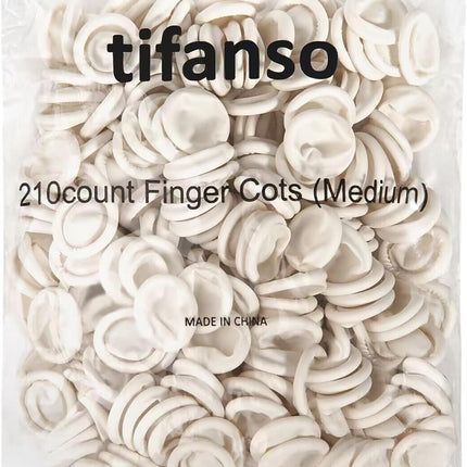 Finger Cots Disposable, Medium Finger Thumb Gloves Protectors, Sleeves Covers Protection for Fingertips (Approx.210 PCS).