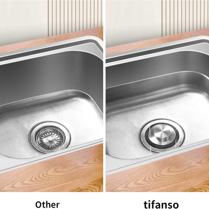 Kitchen Sink Drain Stopper Cover, 2PCS Stainless Steel Garbage Disposal Stopper 3.34 Inch Drain Plug, Fits Standard Kitchen Sink Size of 3-1/2 Inch.