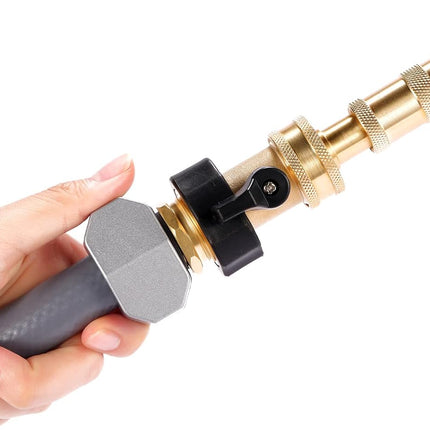 3/4" Brass Garden Hose Shut Off Valve,1-Way Restricted-Flow Water Shut-Off, Fits 3/4 Inch Hose Connector.