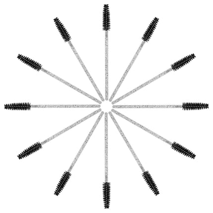 200PCS Spoolie Eyelash Brush - Disposable Mascara Brush Wand for Lashes, Eyebrow Eyelash Extension Supplies (Black).