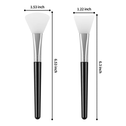4PCS Silicone Face Mask Brush Applicator, Flexible Silicone Brush for Face for Mud, Clay, DIY Mask, Body Lotion, BB Cream (Black).