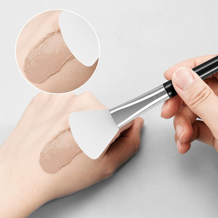 4PCS Silicone Face Mask Brush Applicator, Flexible Silicone Brush for Face for Mud, Clay, DIY Mask, Body Lotion, BB Cream (Black).