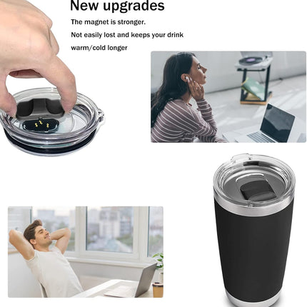 Magnetic Slide for YETI Lids Compatible with YETI Magnetic Lid 10oz, 16oz, 20oz, 26oz, 30oz (4 Pcs).
