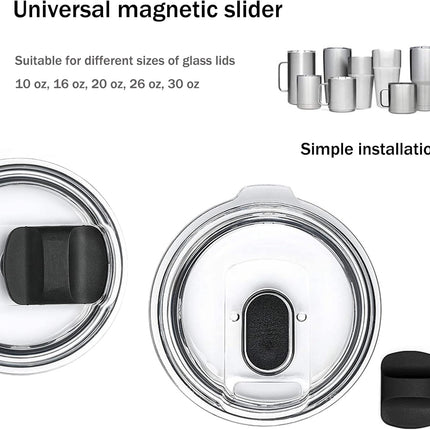 Magnetic Slide for YETI Lids Compatible with YETI Magnetic Lid 10oz, 16oz, 20oz, 26oz, 30oz (4 Pcs).