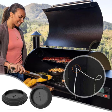 2 Pack Replacment Rubber Meat Probe Grommet Fit for Traeger Wood Pellet Grills, Probe Gaskets Compatible with 20, 22, 34, Ironwood, PRO, Timberline Series, Smoker Accessories.