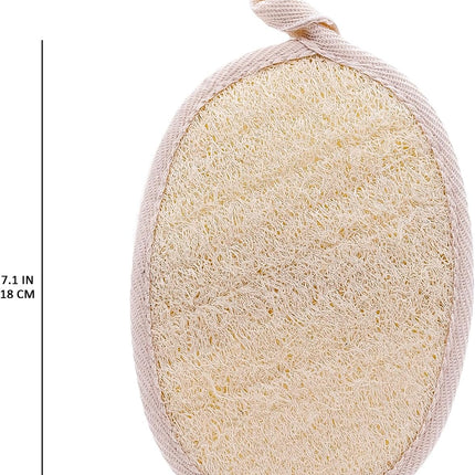 Natural Loofah Exfoliating Body Scrubber - 2 Pcs Bath Shower Exfoliator Sponge Pads for Women Egyption Loofah for Hand, Face and Body (7.1 * 5.1 in)..