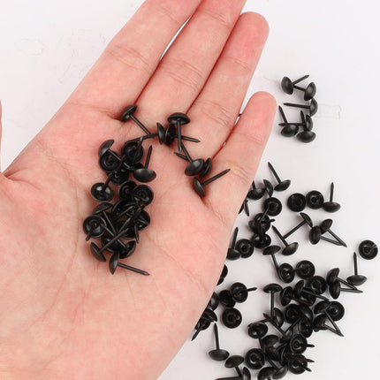 100Pcs Upholstery Tacks Black - 7x13mm Furniture Thumb Tacks - Metal Thumb Tack Round Head Pins Decorative Upholstery Nails for Cork Board DIY Projects Home Decor Upholstered Sofa Decorative Nails.