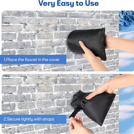 Outdoor Faucet Cover,Garden Faucet Socks for Winter Freeze Protection,7.09" W x 9.06" L, Waterproof Insulated Tap Cover, Water Sprinkler Valve Insulation Wrap and Hose Spigot Cover 2Pcs.