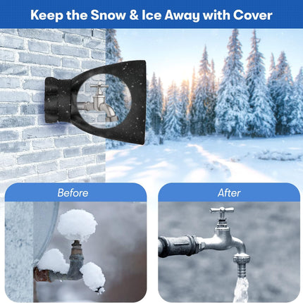 Outdoor Faucet Cover,Garden Faucet Socks for Winter Freeze Protection,7.09" W x 9.06" L, Waterproof Insulated Tap Cover, Water Sprinkler Valve Insulation Wrap and Hose Spigot Cover 2Pcs.