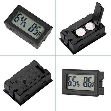 Reptile Thermometer Hygrometer Meter Indoor Temperature Gauge Fahrenheit ℉ Mini Digital Humidity for Outdoor Office Humidors Jars Incubators Guitar Case (1).