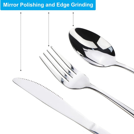 Travel Utensils With Case, Stainless Steel Reusable Portable Utensils Set With Case,  Travel Silverware Set.