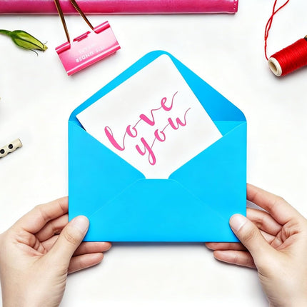 50 Pack Gift Card Envelopes, 4" x 2.75" Mini Envelopes, Multicolor Kraft Business Card Envelopes, Small Envelopes for Holidays, Weddings, Baby Showers, Birthdays Banquets.