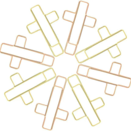 Cross Paper Clips - 20 Pack (Gold & Rose Gold) Bible & Journal Clips - Journaling Bookmarks Paperclips for Office School Home Use - Also Perfect for Bible Study and Christian Journaling Supplies.