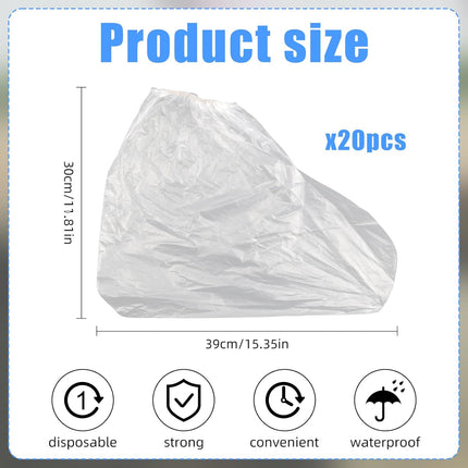 20Pcs Shoe Covers for Rain Disposable - Waterproof Plastic Clear Heavy Duty Rain Shoe Covers for Men and Women - Rain Boot Cover for Outdoor Indoors Overshoes.