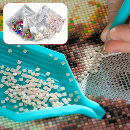 100PCS Diamond Painting Beads Storage Bags – 4.3'' x 2.7'' Small Reusable Ziplock Jewerly Bags Pouches for DIY Diamond Art, Gem & Bead,Samples,Small Items,Craft Supplies Storage Accessories.