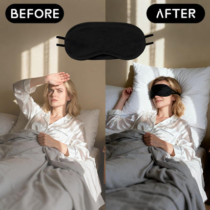 8-Pack Blindfold Sleep Mask for Party Games Travel Sleep Team Build Party Supply - Eye Covers for Sleeping with Adjustable Strap - Sleeping Masks for Women Men, Black.