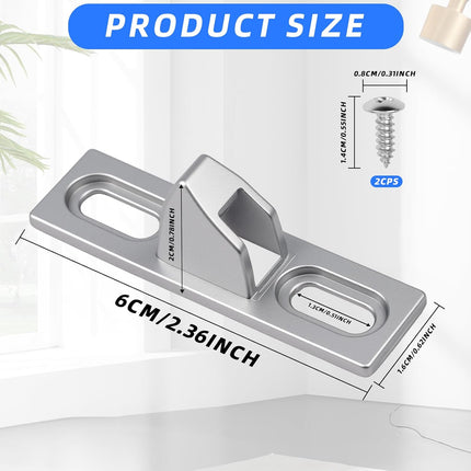Sliding Door Keeper 1Set Chrome Plated Sliding Glass Lock with mounting Screws Slide Sliding Door Lock Latch Hardware Replacement for Various Sliding Patio Door.