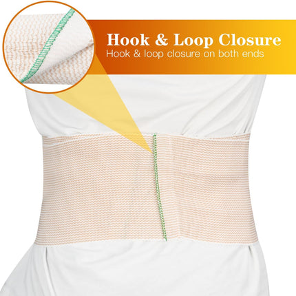 2 Pack 4" Premium Elastic Bandage Wrap, Reusable Hook and Loop Compression Wrap Bandage for Knees, Ankles, Wrists, Legs, Body.