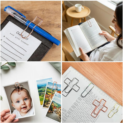 Paperclip Pen Holder, Metal Pen Holder for Notebook - 8 Pcs Cross Shaped Pen Clips Planner Accessories Office Supplies (Only for Pens with a Thickness of Less Than 0.5 Inches).