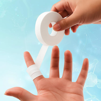 2-Roll Finger Tape - 0.6In x 32ft White Extra Strong Athletic Tape for Fingers, Hands,Feet,Toes - Sweat Resistant Protective Finger Tapes for Sports Climbing Football Volleyball & Basketball.