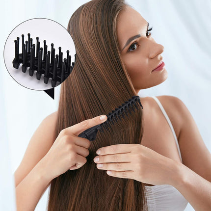 10 Pcs Portable Travel Folding Comb Brush Combo Compact Foldable Hair Brush Pocket Size Comb Double Headed for Women Men Homeless Hotel Shelter Nursing Home Charity Church (Black).
